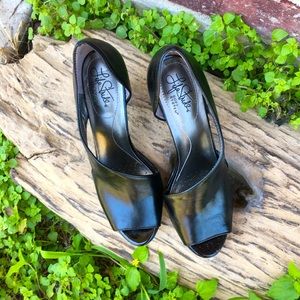 LifeStride Black Peep Toe High Heels Valda…